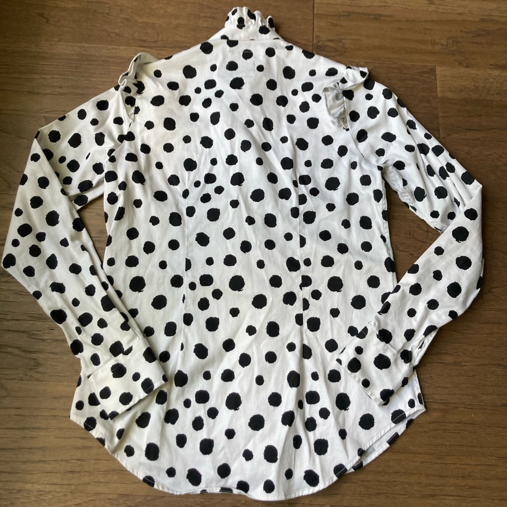 The Shirt by Rochelle Behrens-LS Dalmatian Print Button Down Shirt-XS - Picture 7 of 7